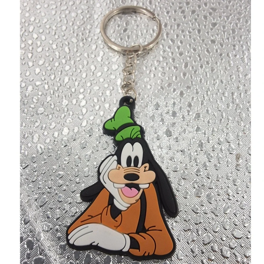 Disney Goofy Rubber Keychain Fob Set of 2 | Cartoon Character Bag‎ Charm